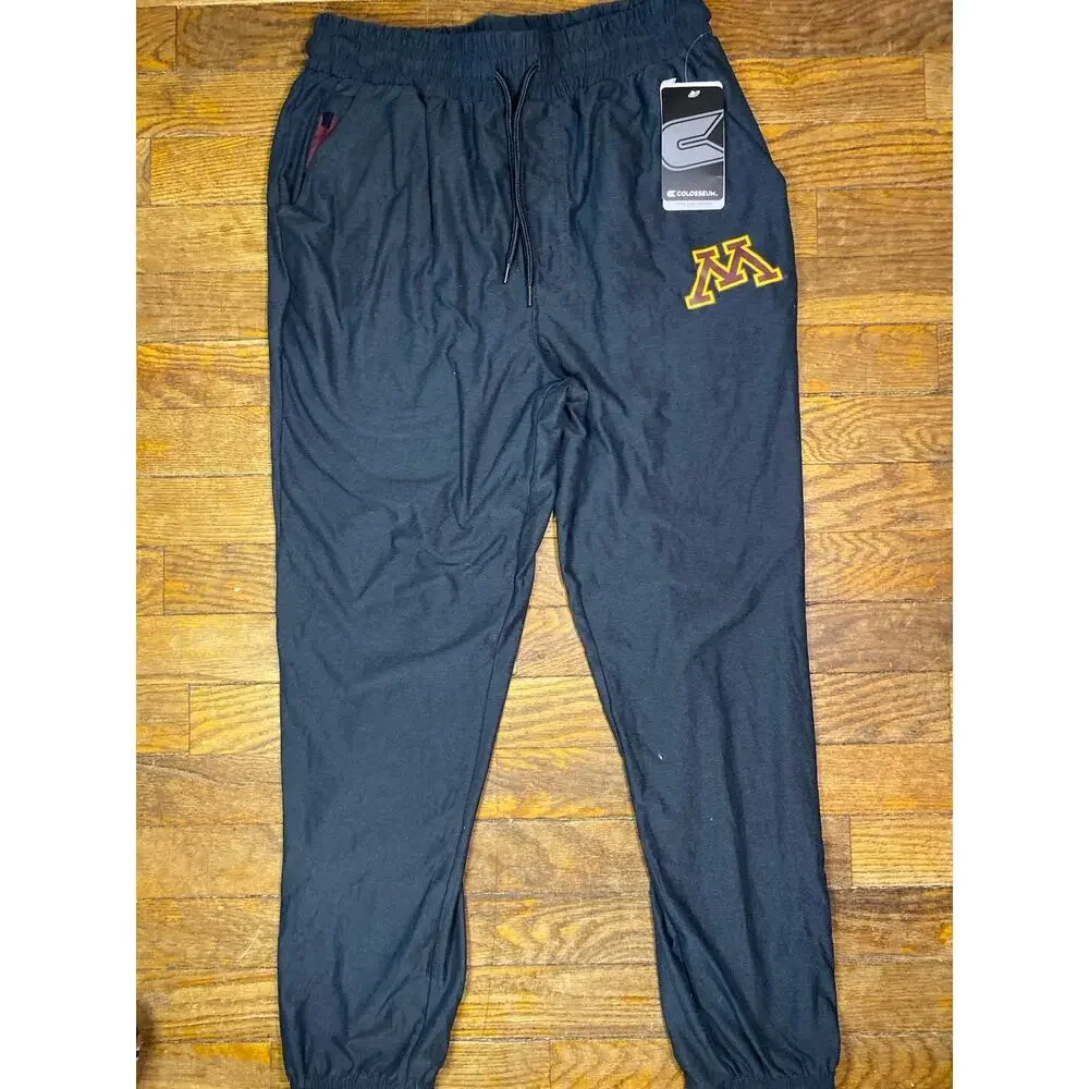 NWT Colosseum Minnesota Golden Gophers Jogger Pants Men’s Small Black NCAA